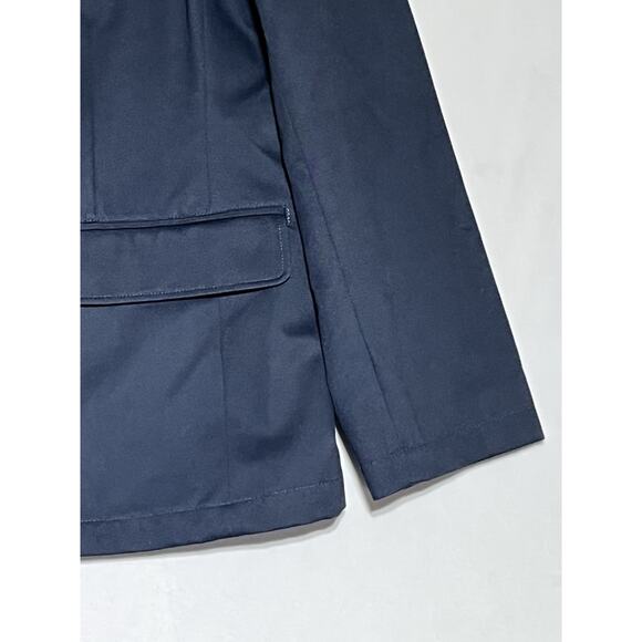 LL Bean Mens Cotton Blazer Jacket Size 46 Regular Navy Two Button Sport Coat - Picture 7 of 15